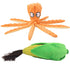 Crinkle Dog Toy Octopus with Corn